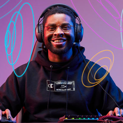 👉 Kabelgebundenes Gaming-Headset mit 53mm Treibern, Memory-Schaum, klarem Mikrofon, USB-C/USB-A/3,5mm Anschluss – Schwarz
